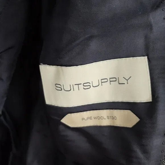 SUITSUPPLY Blazer Mens 42 Gray Sienna Single Breasted Suit Jacket Pure Wool Coat